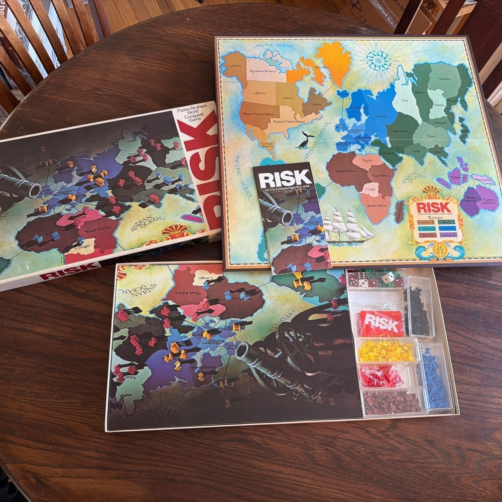 Vintage‎ 1980 RISK Board Game Parker Brothers World Conquest Pieces Complete